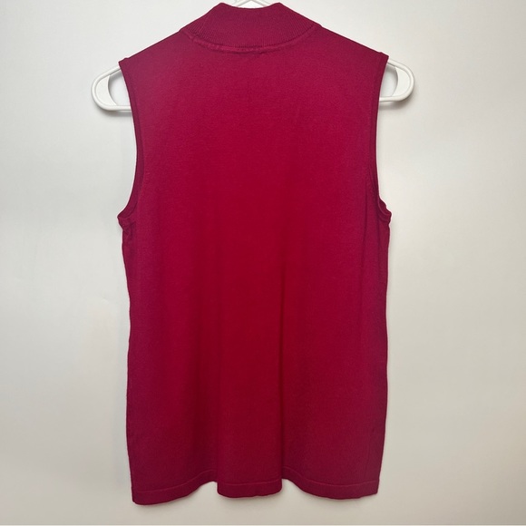 CHICO’S Classic Sweater Vest in Red Size 0 - Picture 4 of 7